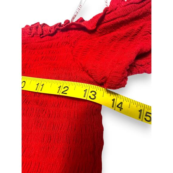 Guess Off-Shoulder Red Romper Size Small - Picture 3 of 10